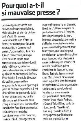 Lean-Ergo les excès du Lean